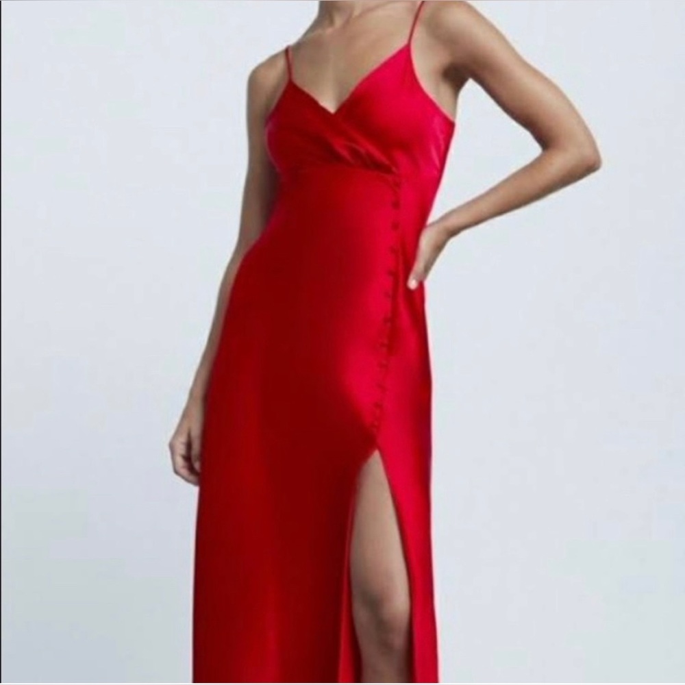 Red maxi dress